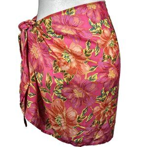 Beach Riot Melanie Sarong in Miami Peony One Size Floral Colorful Swim Cover Up